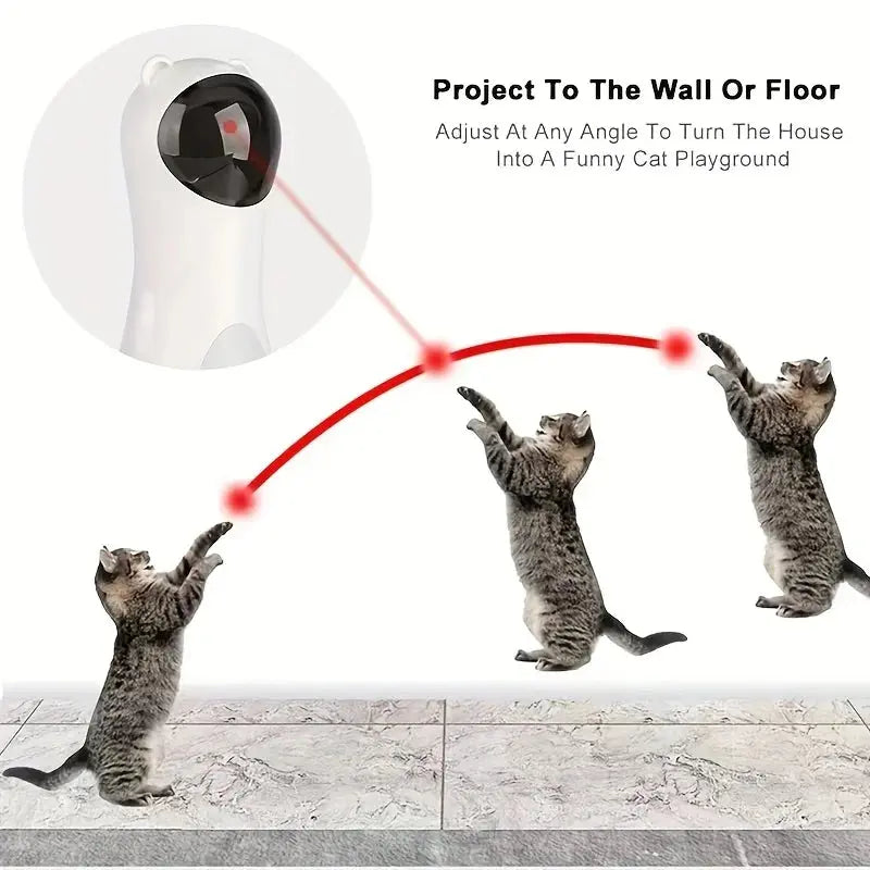 Automatic Laser Cat Toy with Spinning Laser and Smart Timer Happy Pets