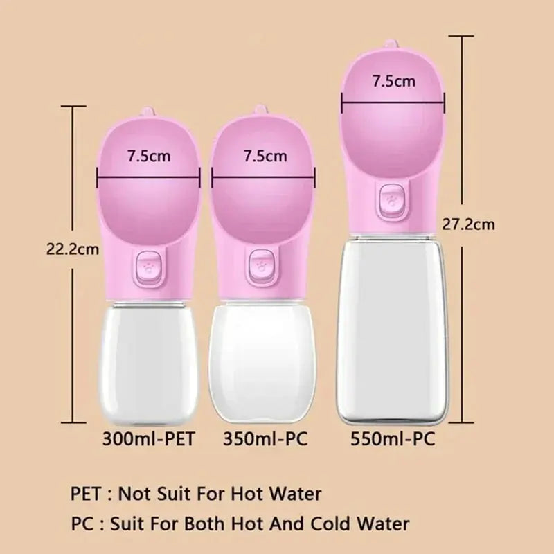 Portable Dog Water Bottle For Small and Large Dogs Happy Pets
