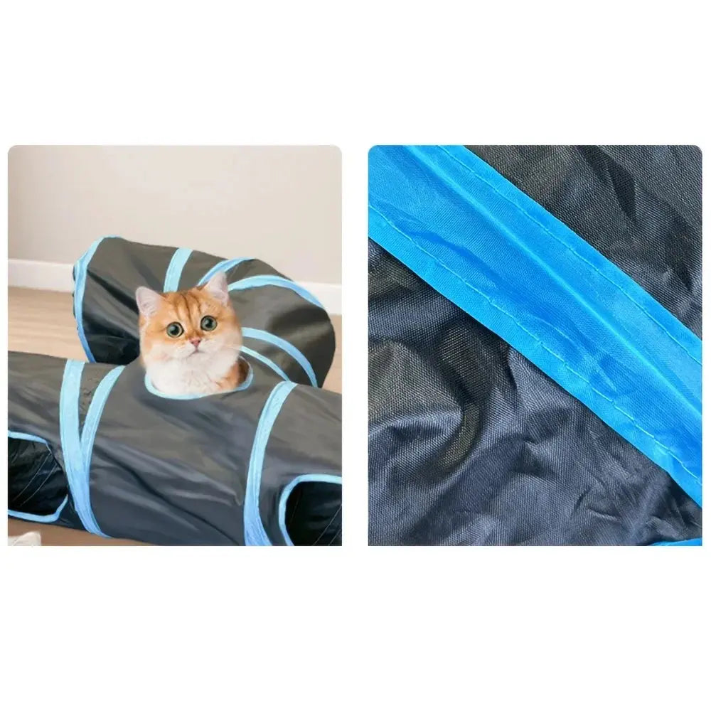 Cat Tunnel Foldable kitty Tunnel Pet Supplies Happy Pets