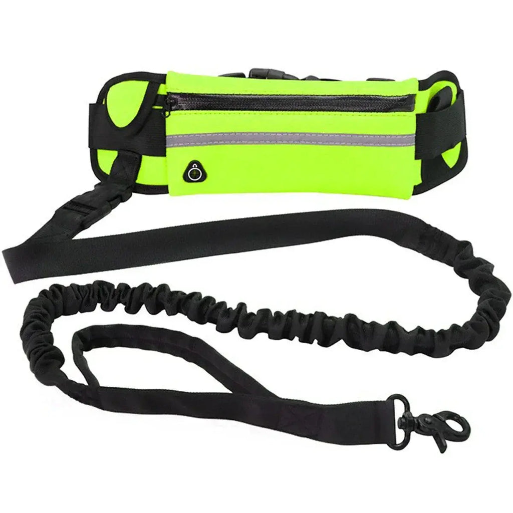 Hands Free Dog Leash for Running and Walking Reflective Leash with Waist Bag Happy Pets